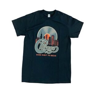 Chicago‎ Band Shirt NEW Hard Habit to Break Tour 2023 Black Graphic Tee Small